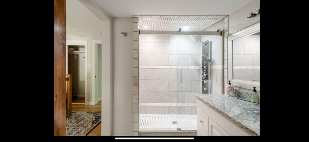 bathroom remodel with shower & vanity by C. Watkins Construction, licensed general contractor in Oakland CA